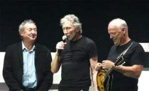 Los tres miembros vivos de Pink Floyd, reunidos en 2011