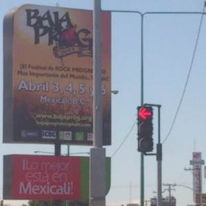 Baja prog festival anuncio calle