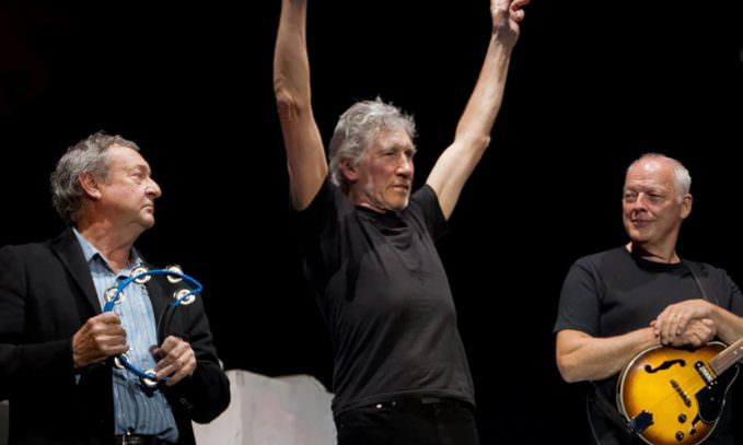 Los miembros de Pink Floyd, juntos en 2011 durante un concierto de Roger Waters